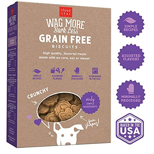 Cloud Star Wag More Crunchy Grain-Free Dog Treats, Assorted Flavors 14oz - Image 2