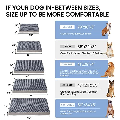 GOHOO PET Orthopedic Memory Foam Dog Bed - Cooling, Waterproof, Washable - Image 6