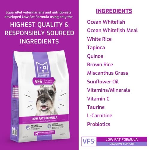 SquarePet Vet-Formulated Low-Fat Whitefish Dry Dog Food, 4.4 lbs - Image 4