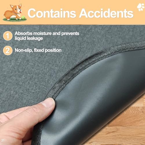 Waterproof Dog Crate Mat Liner 29"x48" Washable Non-Slip Pee Pad - Image 5