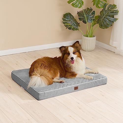 EHEYCIGA Orthopedic Memory Foam Dog Bed, Waterproof & Washable, Grey - Image 10