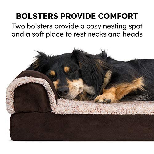 Furhaven Orthopedic Jumbo Dog Bed, Washable Bolster, Plush Suede, XL - Image 11
