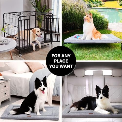 Orthopedic Dog Crate Bed: Comfy Foam Mat for Large, Medium & Small Dogs, Grey - Image 6