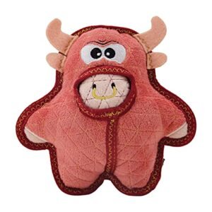 Outward Hound Xtreme Seamz Bull Squeaky Plush Dog Toy - Reinforced Dense Stuffing Plush Toy