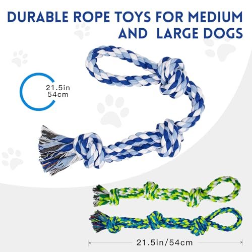 Durable Dog Rope Toys for Aggressive Chewers – 3 Pack Heavy Duty Tug - Image 2