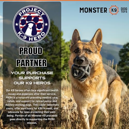 Monster K9 Indestructible Dog Ring - Tough Chew Toy for Large Breeds - Image 2