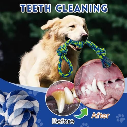 Durable Dog Rope Toys for Aggressive Chewers – 3 Pack Heavy Duty Tug - Image 5