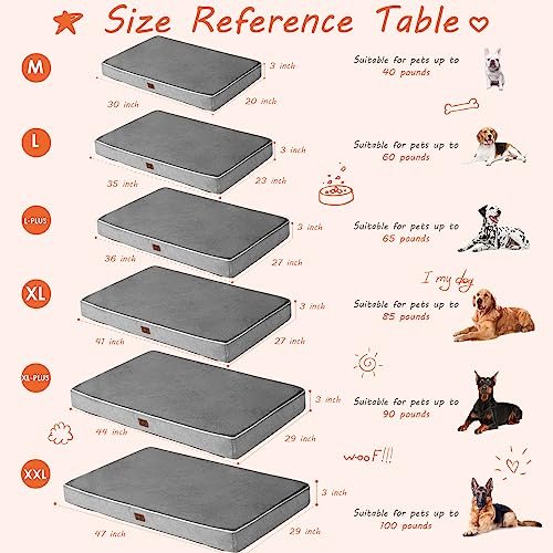 EHEYCIGA Orthopedic Memory Foam Dog Bed, Waterproof & Washable, Grey - Image 7