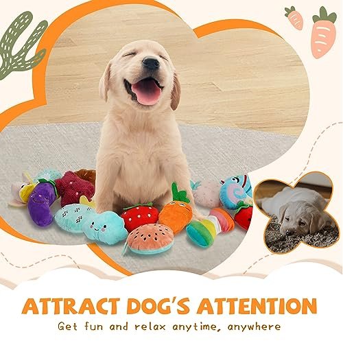 QTwoof 20-Pack Squeaky Plush Dog Toys Set - Cute, Interactive & Fun - Image 5