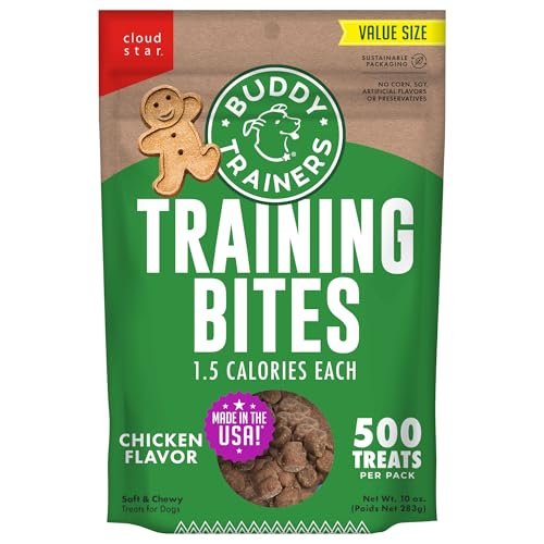 Buddy Biscuits Trainers 10 oz. Pouch of Training Bites Soft & Chewy Dog Treats Made with Chicken Flavor