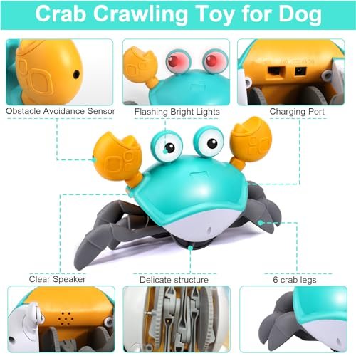 Interactive Crawling Crab Toy with Music, Lights & Obstacle Avoidance - Image 5