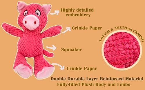 Jalousie Tough Squeaky Dog Toys - 5 Pack for Aggressive Chewers - Image 4