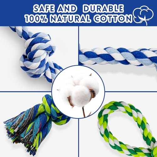 Durable Dog Rope Toys for Aggressive Chewers – 3 Pack Heavy Duty Tug - Image 3