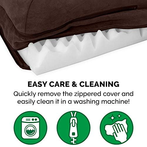 Furhaven Orthopedic Jumbo Dog Bed, Washable Bolster, Plush Suede, XL - Image 8