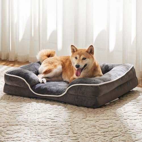Orthopedic Memory Foam Dog Bed for Medium Pets, Washable & Waterproof - Image 2