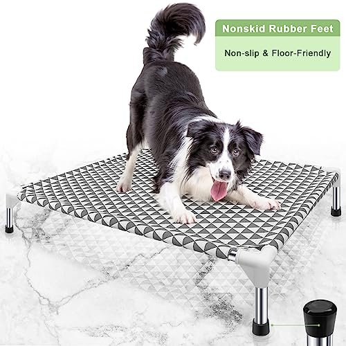 Kuntrust Elevated Outdoor Dog Bed, Breathable Cotton, Non-Slip, 70lbs - Image 5