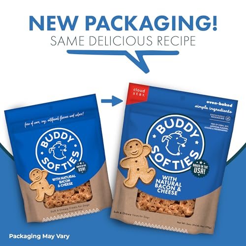 Buddy Biscuits Softies Dog Treats, Bacon & Cheese, 6oz – Oven Baked USA - Image 2
