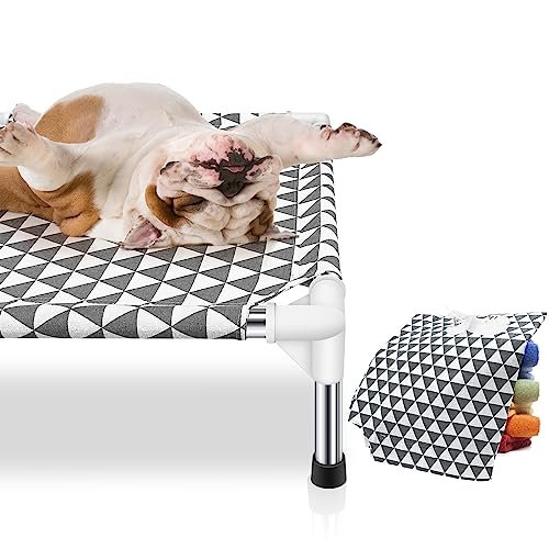 Kuntrust Elevated Outdoor Dog Bed, Breathable Cotton, Non-Slip, 70lbs - Image 2