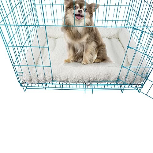 Super Soft Sherpa Dog Crate Bed, 24x18, Cozy Pet Cushion White - Image 6
