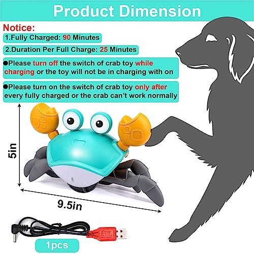 Interactive Crawling Crab Toy with Music, Lights & Obstacle Avoidance - Image 4