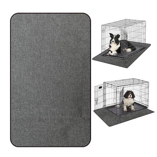Dog Crate Mat Liner, Washable Pee Pads for Dogs, Absorbs Urine, Non-Slip, Waterproof Under Dog Crate Mat Floor Protector for Kennel Training, Protects Floors from wear and Scratches, (29"x48")