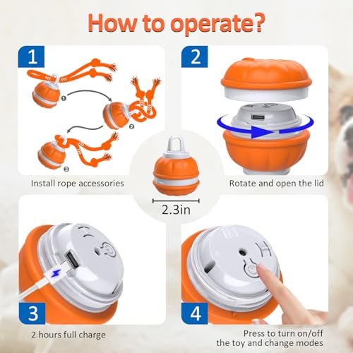 Salodal Interactive Dog Ball - Motion Activated, USB Rechargeable Toy - Image 6