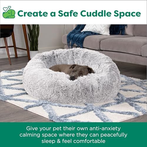 Furhaven Jumbo 45" Calming Donut Dog Bed, Washable Cover, Mist Gray - Image 10