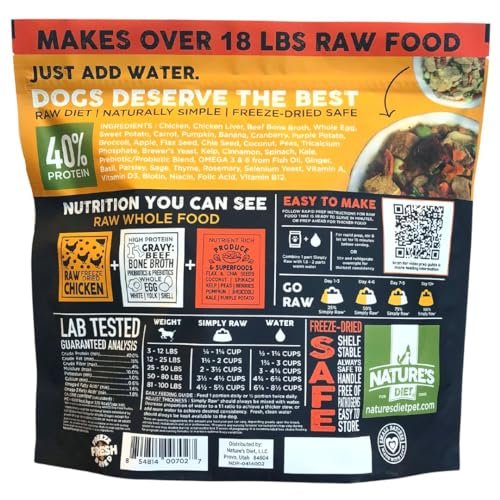 Nature's Diet Simply Raw Freeze-Dried Chicken Meal, 18 lbs Fresh Raw - Image 2