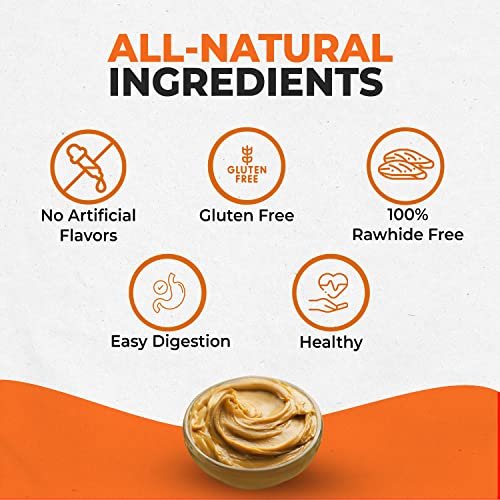Canine Naturals Rawhide-Free Peanut Butter Dog Chews, 10 Pack, 5" - Image 4