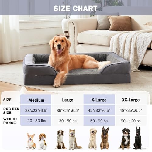 INVENHO Orthopedic XL Dog Bed - Washable Foam Sofa with Waterproof Cover - Image 7