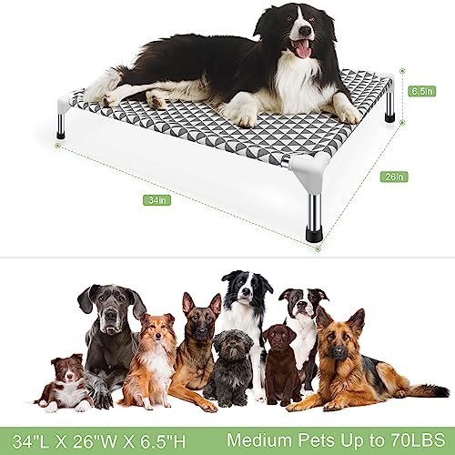 Kuntrust Elevated Outdoor Dog Bed, Breathable Cotton, Non-Slip, 70lbs - Image 6