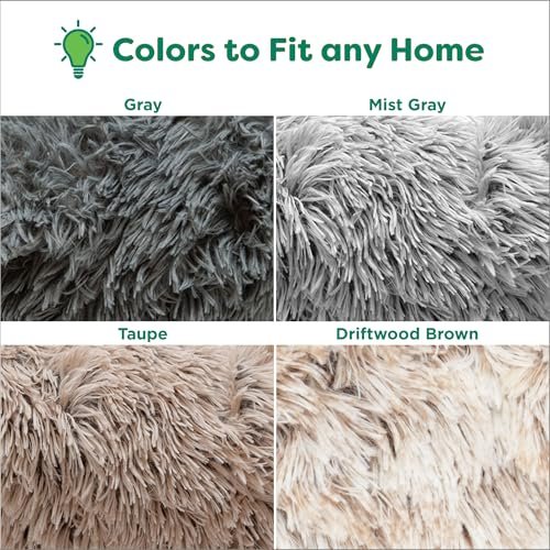 Furhaven Jumbo 45" Calming Donut Dog Bed, Washable Cover, Mist Gray - Image 9