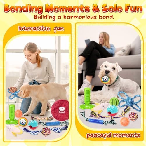 KIPRITII 25-Pack Puppy Toys - Chew, Teething, Squeaky & Rope Set - Image 5