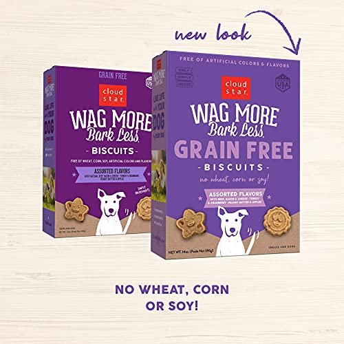Cloud Star Wag More Crunchy Grain-Free Dog Treats, Assorted Flavors 14oz - Image 3