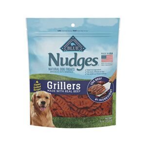 Blue Buffalo Nudges Grillers Natural Dog Treats, Beef, 16oz