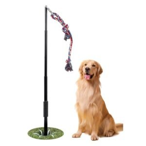 derYEP Outdoor Tug of War Toy for Dog, Interactive Exercise Game in Yard, for Medium, Large and Extra Large Dogs