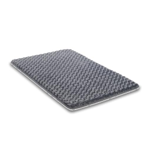 Dog Bed for Crate High Resilience Foam Crate Pad Mat for Medium Large Dogs Washable Anti-Slip,35" x 22",Dark Gray