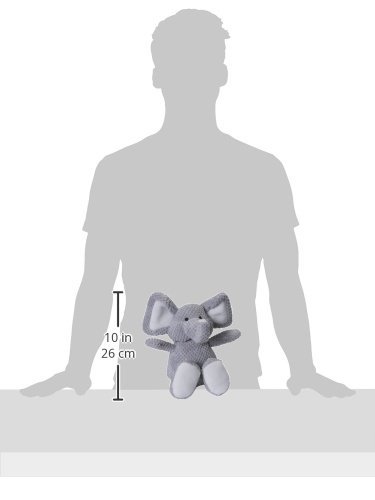 Durable Squeaky Elephant Dog Toy, Chew-Resistant Plush, Large Gray - Image 3