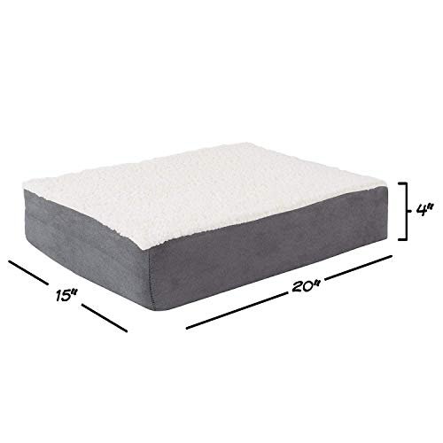 Orthopedic Small Dog Bed Memory Foam Sherpa Crate Mat Comfort 20x15 - Image 4