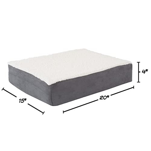 Orthopedic Small Dog Bed Memory Foam Sherpa Crate Mat Comfort 20x15 - Image 3