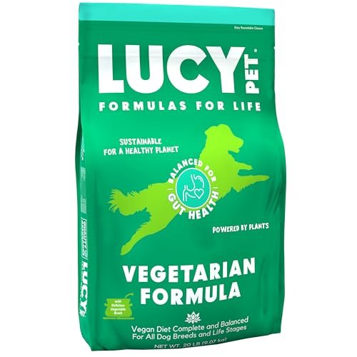 Lucy Pet Vegetarian Formula Dog Food 20lb, Vegan, Powered by Plants