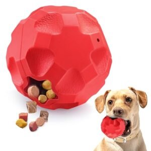 TROUSKAIG Indestructible Dog Ball Treat Dispensing Dog Toys for Aggressive Chewers, Rubber Dog Balls for Large Dogs, Interactive Dog Toys for Boredom to Keep Them Busy, Treat Dispenser Toy