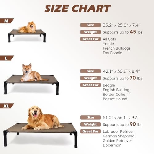 Cooling Elevated Dog Bed: Breathable Mesh Portable Outdoor Pet Cot - Image 2