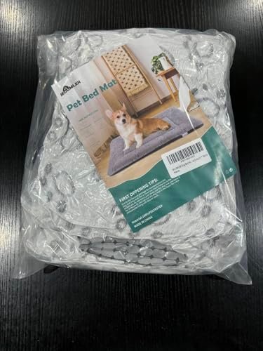 Reversible Washable Dog Bed Mat - Soft Plush Crate Pad for Pets 30x20 Gray - Image 8
