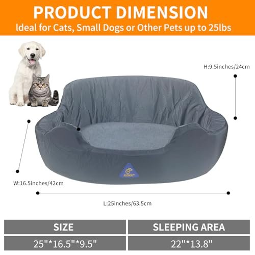 Heated Orthopedic Pet Bed - Reversible, Washable, Non-Slip, Grey - Image 7