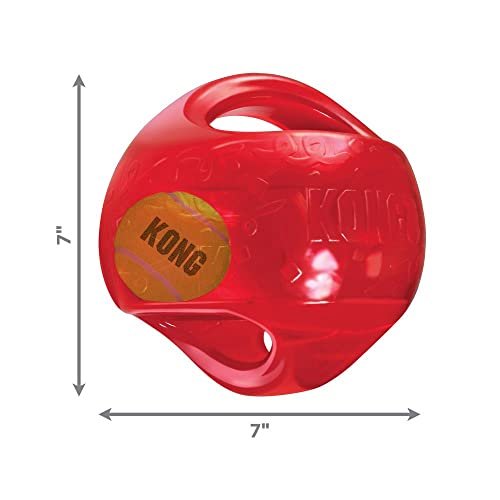 KONG Jumbler Ball for Large Dogs – Interactive Fetch Toy with Tennis Ball - Image 5