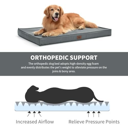 Orthopedic Waterproof Dog Bed for Medium/Small Pets, Washable Cover - Image 2