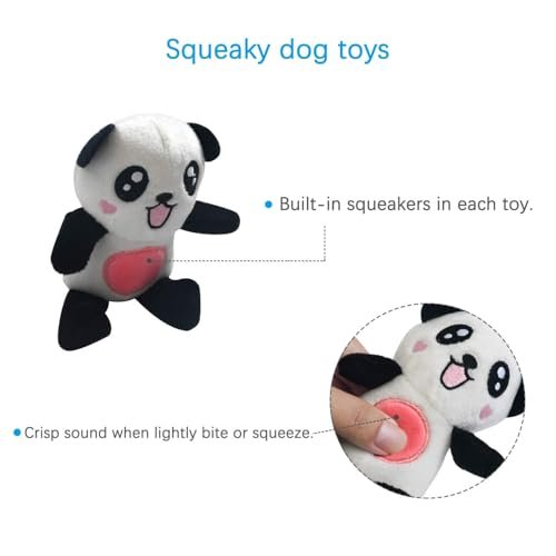 LEGEND SANDY 12-Pack Squeaky Plush Dog Toys for Small Dogs & Puppies - Image 3
