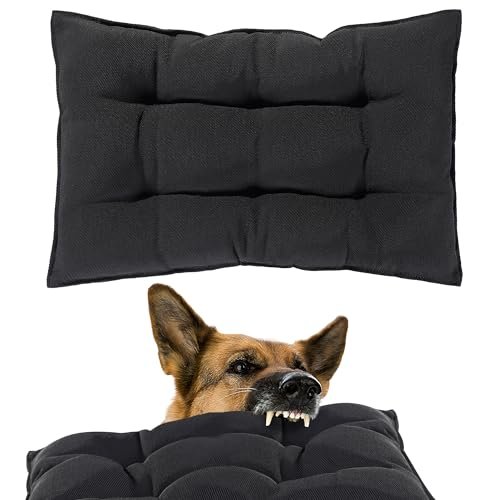 HOMBYS Chew Proof Dog Bed for Teething Puppy, Indestructible Durable and Water Resistant Crate Pad Mat for Aggressive Chewers, Kennel Pad for Medium Dogs Cages (X-Small (23" L x 17" W))