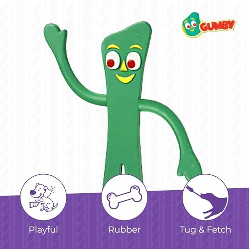 Gumby Latex Dog Toy 9" – Squeaky, Durable, Easy-Clean Pet Toy - Image 3